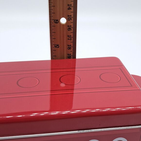 Texaco Chevron Collectible Tanker Rolling Tin Opens Storage Box Red - Picture 7 of 12